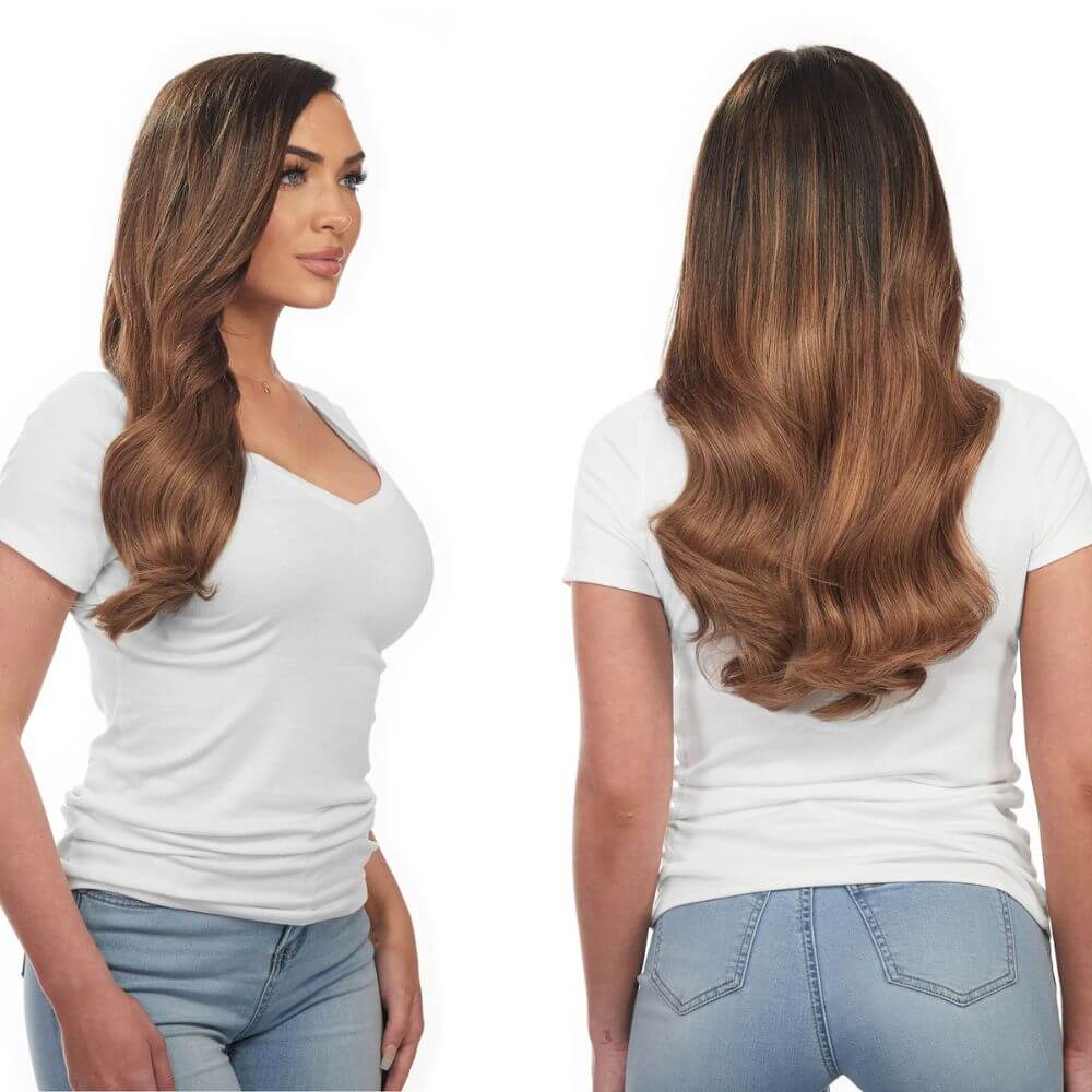 Wavy Clip-in Hair Extensions 6pcs Synthetic Hair 22-inch Extensions for Instant Volume & Length