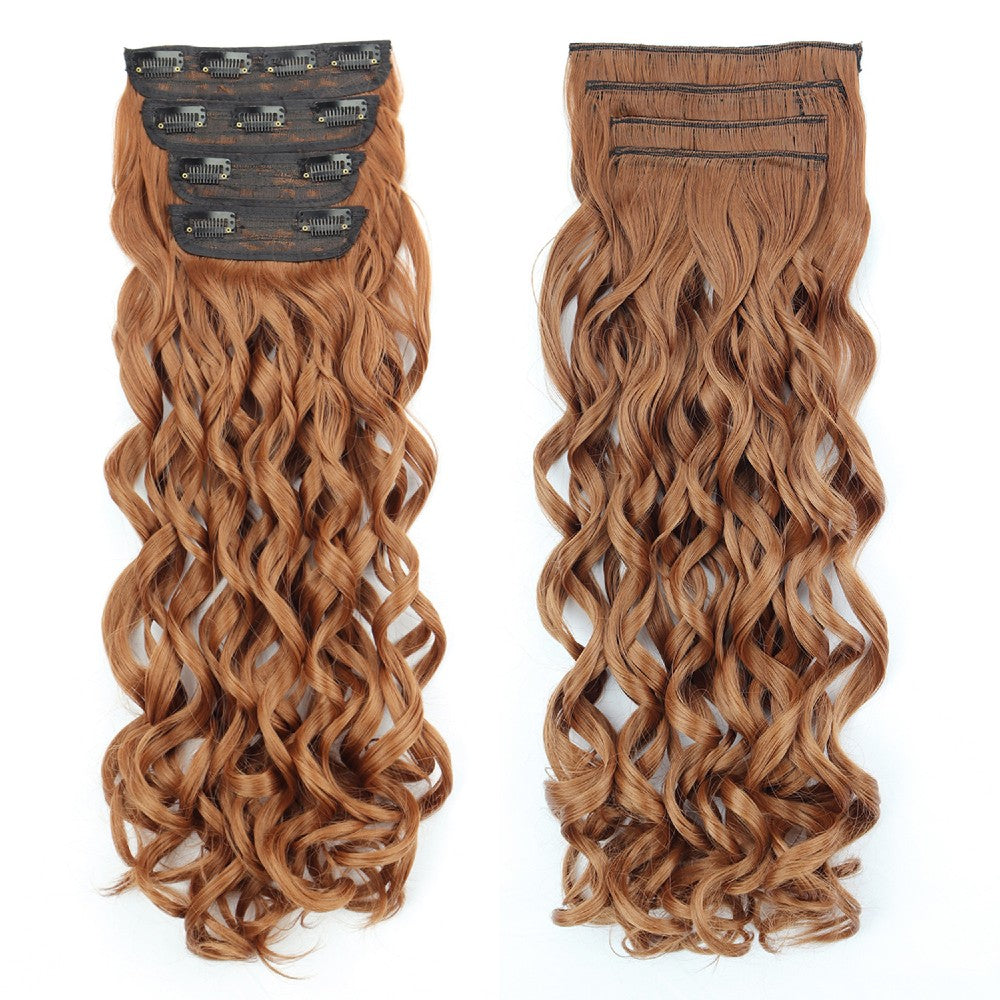 Wavy Clip-in Hair Extensions 4 pcs Synthetic Hair 20-inch Extensions for Instant Volume & Length