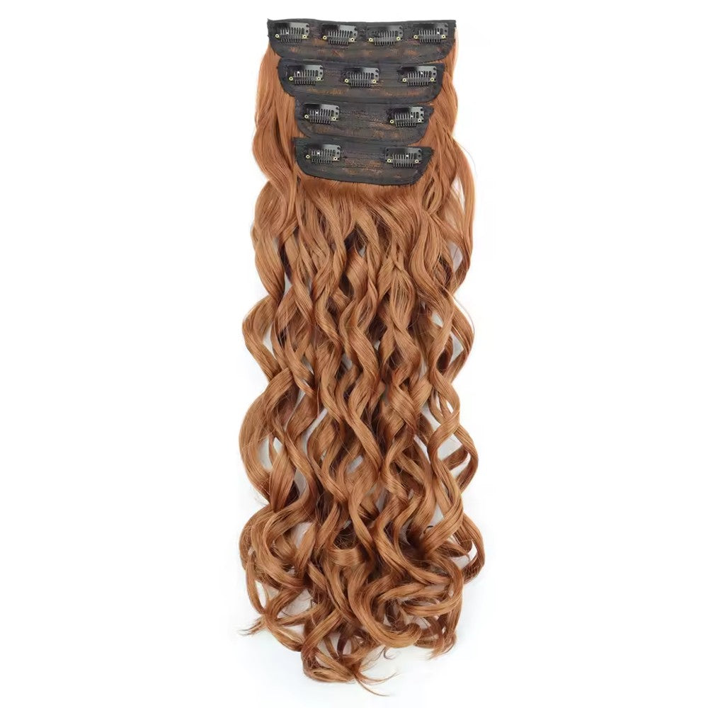 Wavy Clip-in Hair Extensions 4 pcs Synthetic Hair 20-inch Extensions for Instant Volume & Length