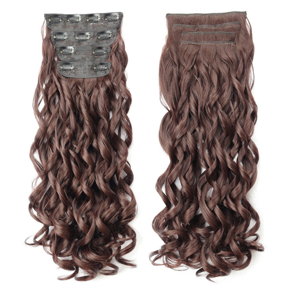 Wavy Clip-in Hair Extensions 4 pcs Synthetic Hair 20-inch Extensions for Instant Volume & Length