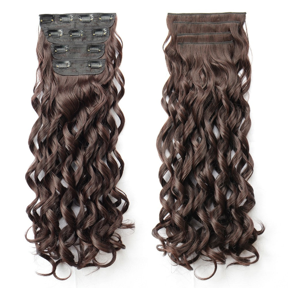 Wavy Clip-in Hair Extensions 4 pcs Synthetic Hair 20-inch Extensions for Instant Volume & Length
