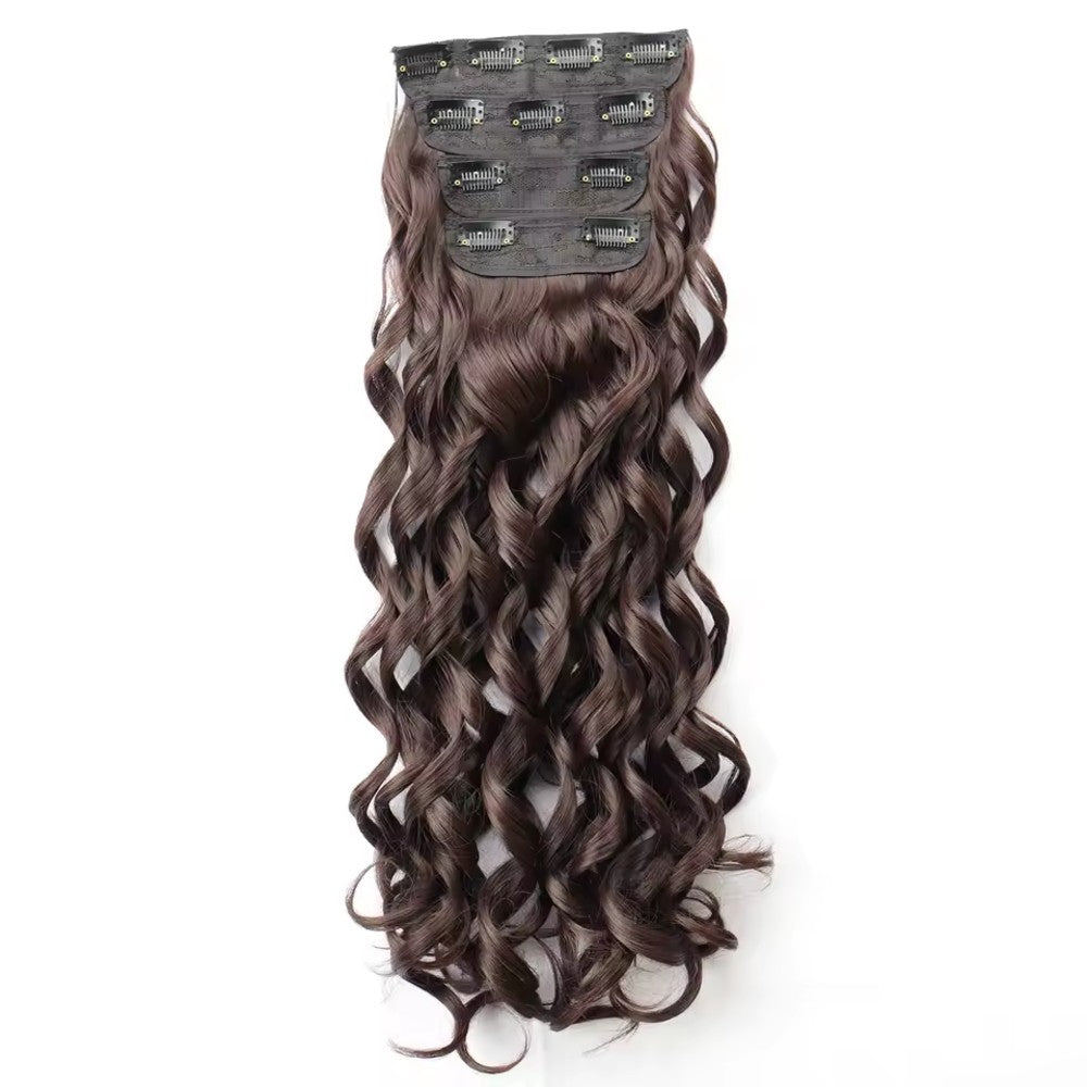 Wavy Clip-in Hair Extensions 4 pcs Synthetic Hair 20-inch Extensions for Instant Volume & Length