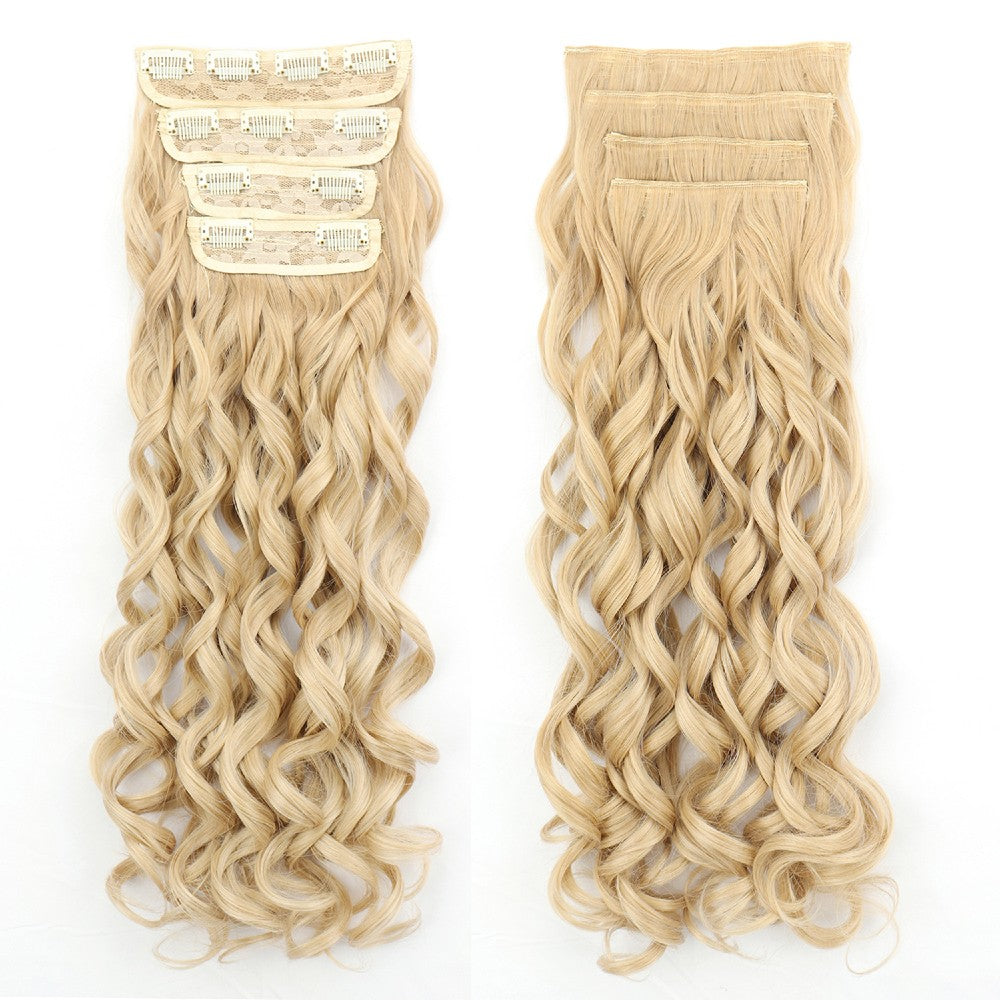Wavy Clip-in Hair Extensions 4 pcs Synthetic Hair 20-inch Extensions for Instant Volume & Length