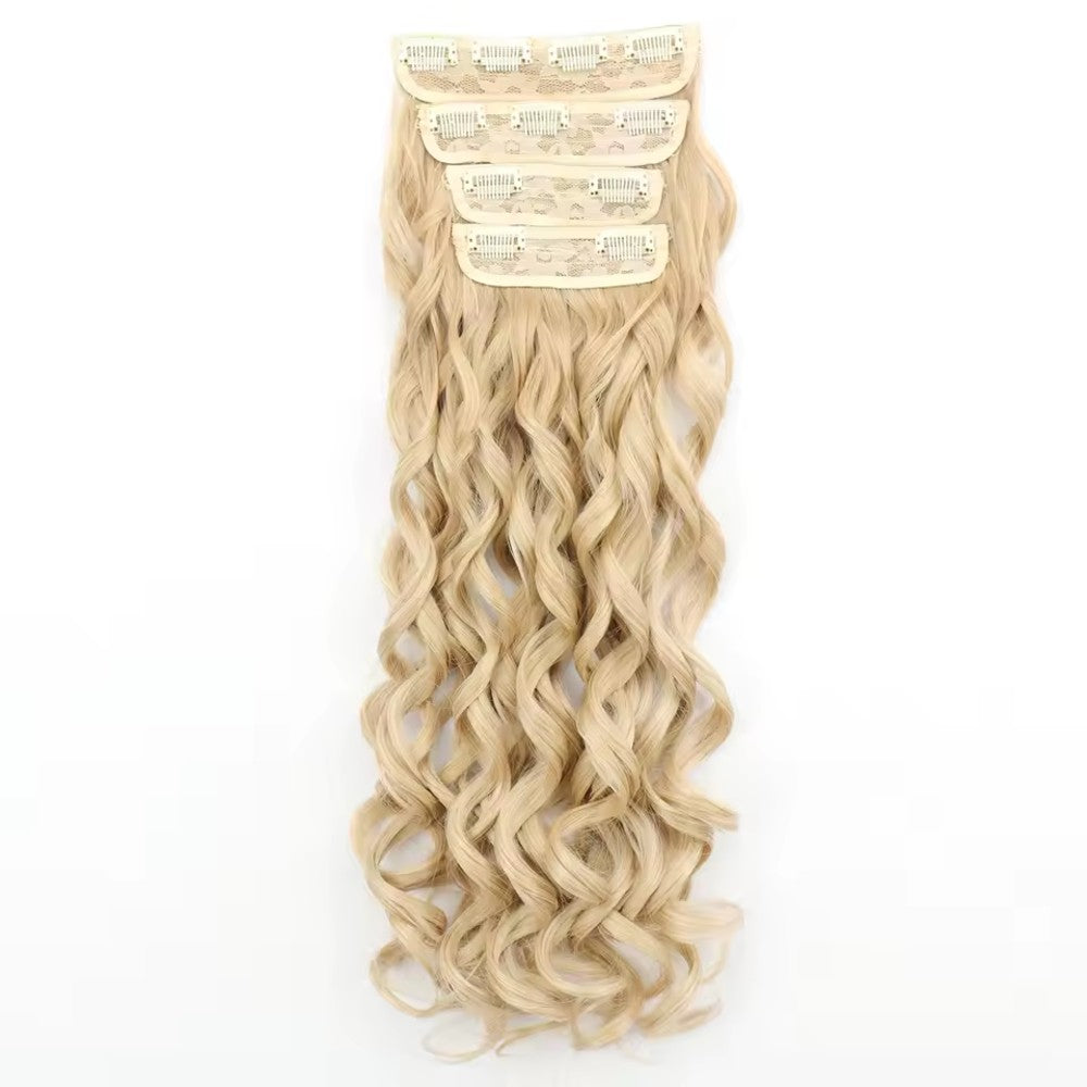 Wavy Clip-in Hair Extensions 4 pcs Synthetic Hair 20-inch Extensions for Instant Volume & Length