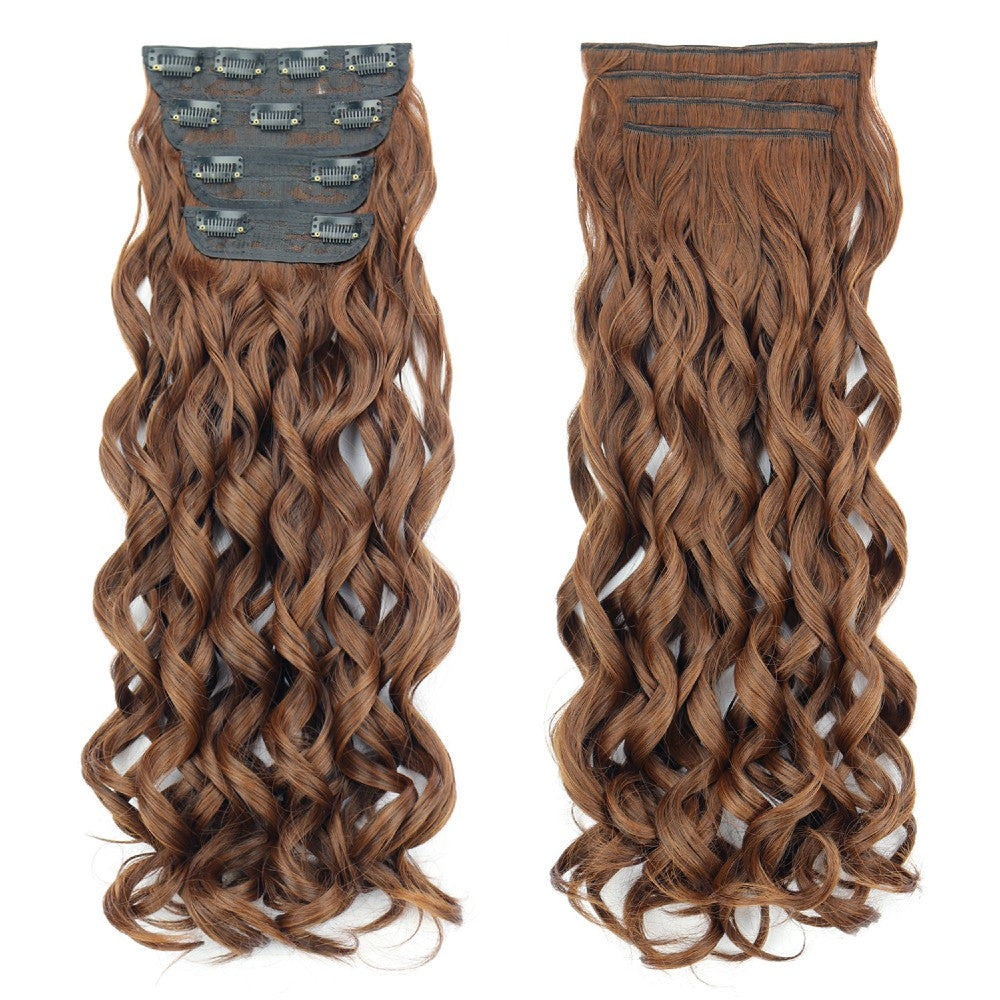 Wavy Clip-in Hair Extensions 4 pcs Synthetic Hair 20-inch Extensions for Instant Volume & Length