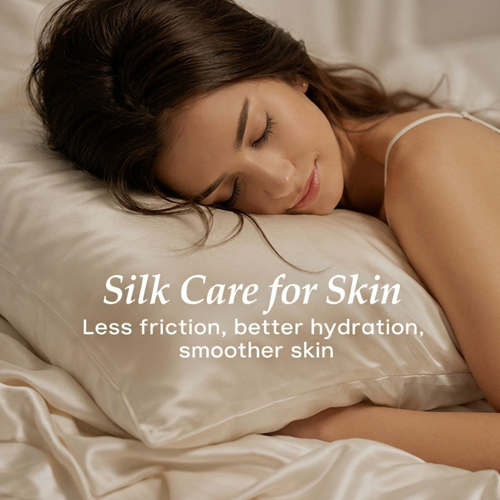 Luxury 100% Pure Mulberry Silk Sleep Set – Silk Pillowcase, Eye Mask & Hair Scrunchie Gift Set