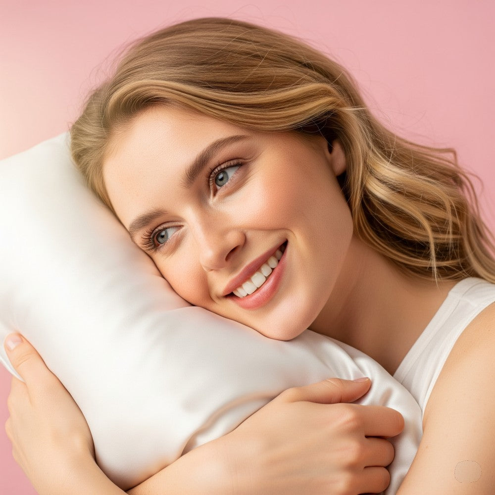 2 Pack Pure Mulberry Silk Pillowcases for Hair & Skin - Luxurious, Soft, and Gentle Bedding