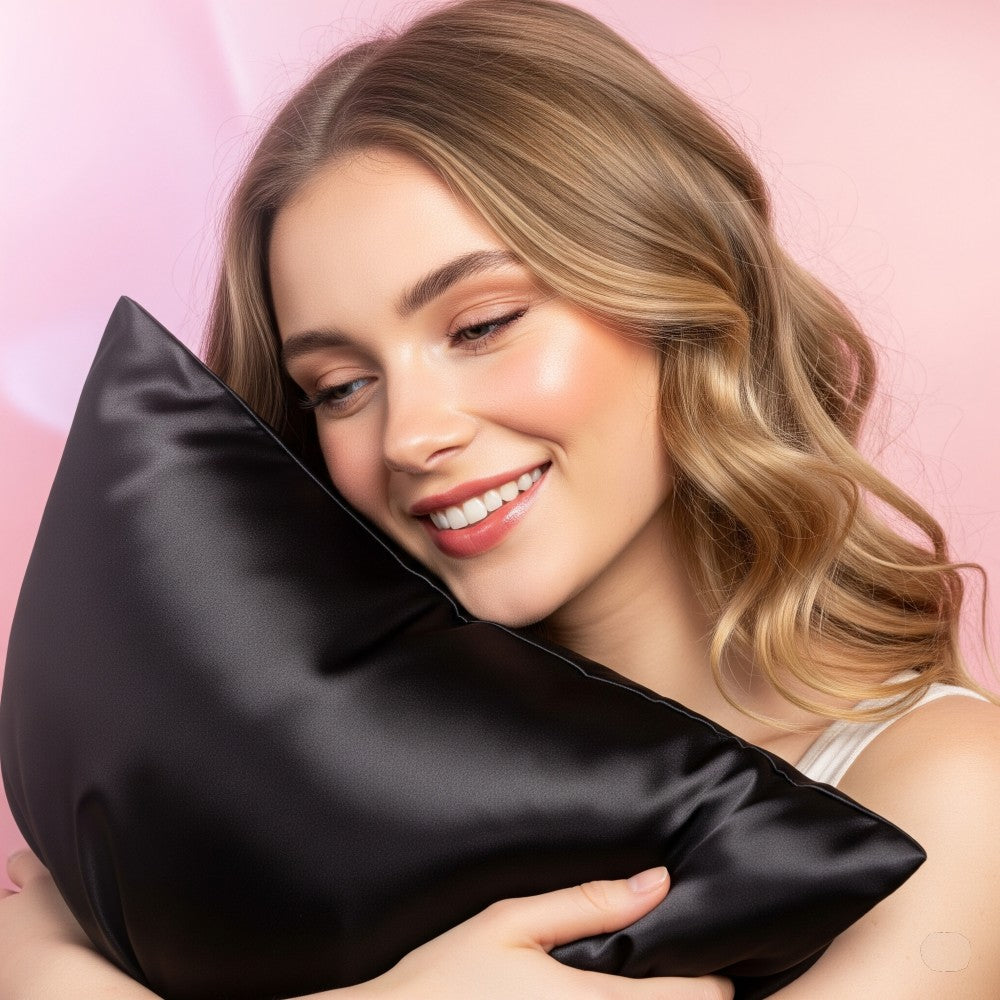 2 Pack Pure Mulberry Silk Pillowcases for Hair & Skin - Luxurious, Soft, and Gentle Bedding