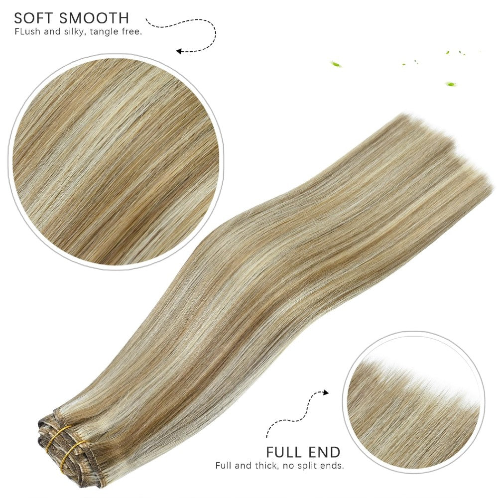 Straight Clip-in Hair Extensions 6pcs Synthetic Hair 22-inch Extensions for Instant Volume & Length