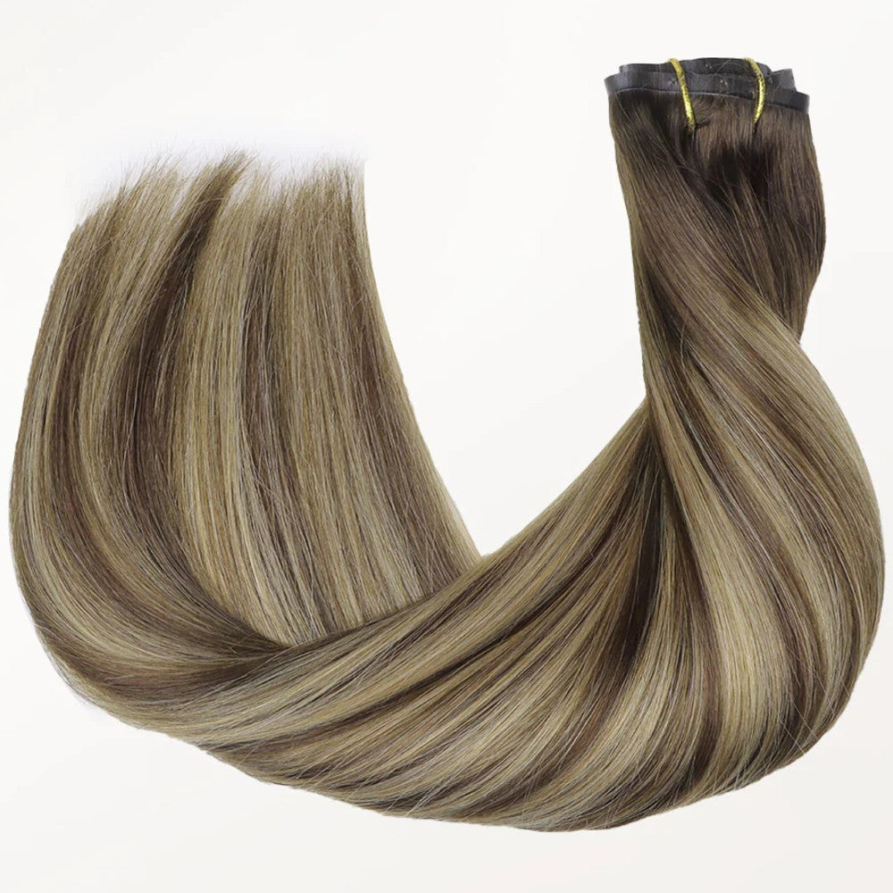 Straight Clip-in Hair Extensions 6pcs Synthetic Hair 22-inch Extensions for Instant Volume & Length
