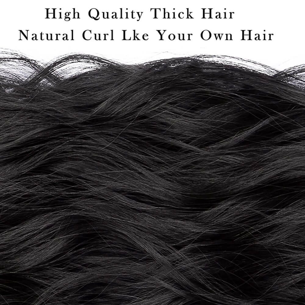 Luxurious Wavy Clip-In Synthetic Hair Extensions Heat-Friendly Instant Volume Lightweight Natural Look Easy to Attach