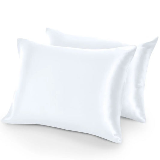 2 Pack Pure Mulberry Silk Pillowcases for Hair & Skin - Luxurious, Soft, and Gentle Bedding