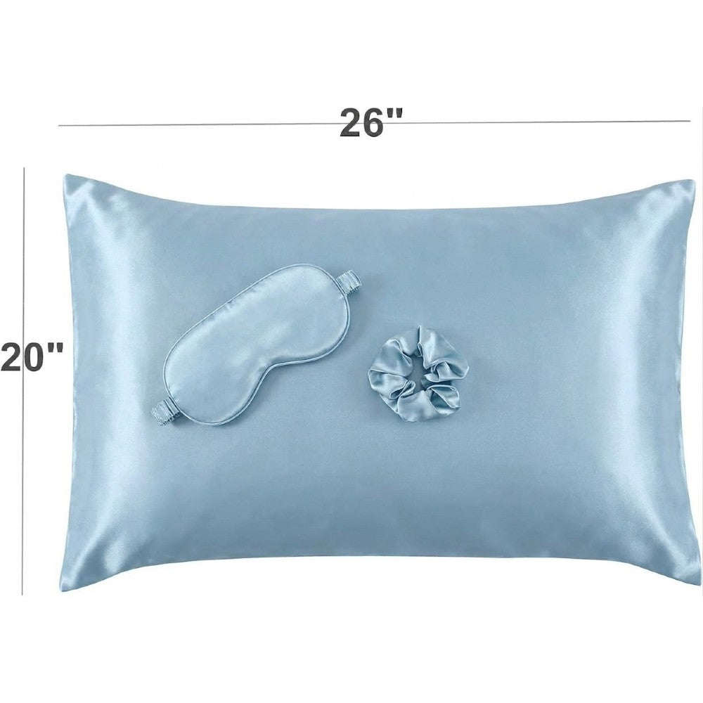 Luxury 100% Pure Mulberry Silk Sleep Set – Silk Pillowcase, Eye Mask & Hair Scrunchie Gift Set
