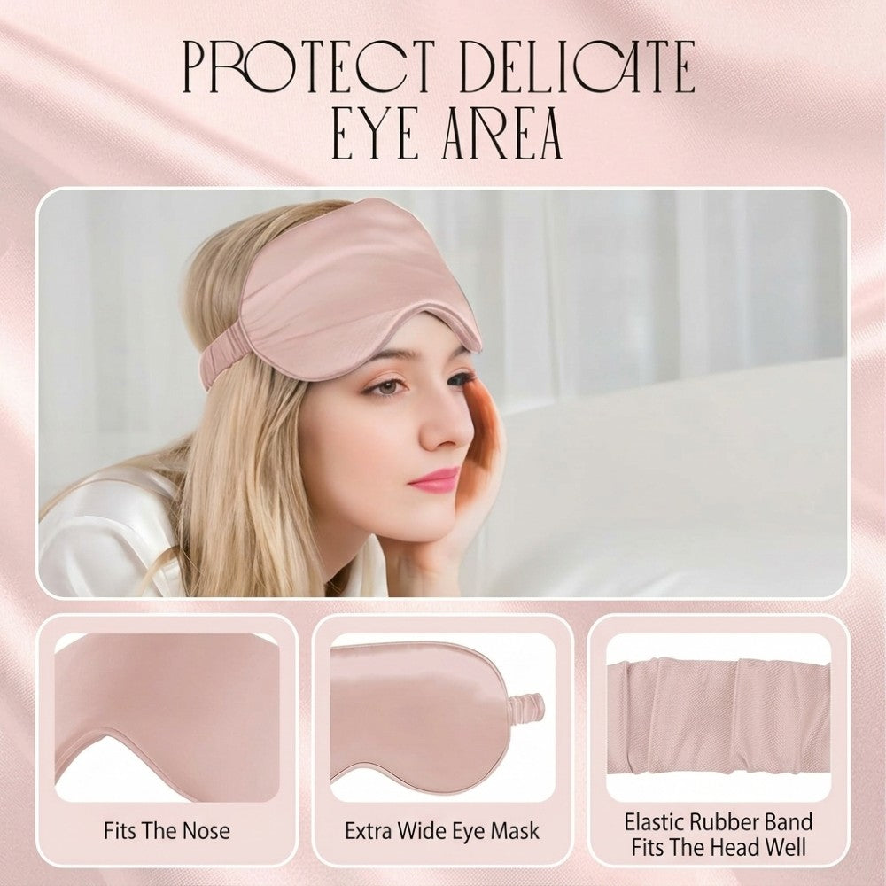 Luxury 100% Pure Mulberry Silk Sleep Set – Silk Pillowcase, Eye Mask & Hair Scrunchie Gift Set