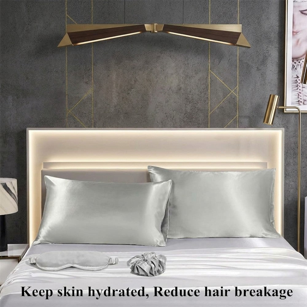Luxury 100% Pure Mulberry Silk Sleep Set – Silk Pillowcase, Eye Mask & Hair Scrunchie Gift Set